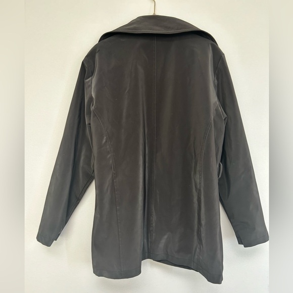 Guess Black Polyvinyl Zipper Jacket size Medium - Picture 4 of 5